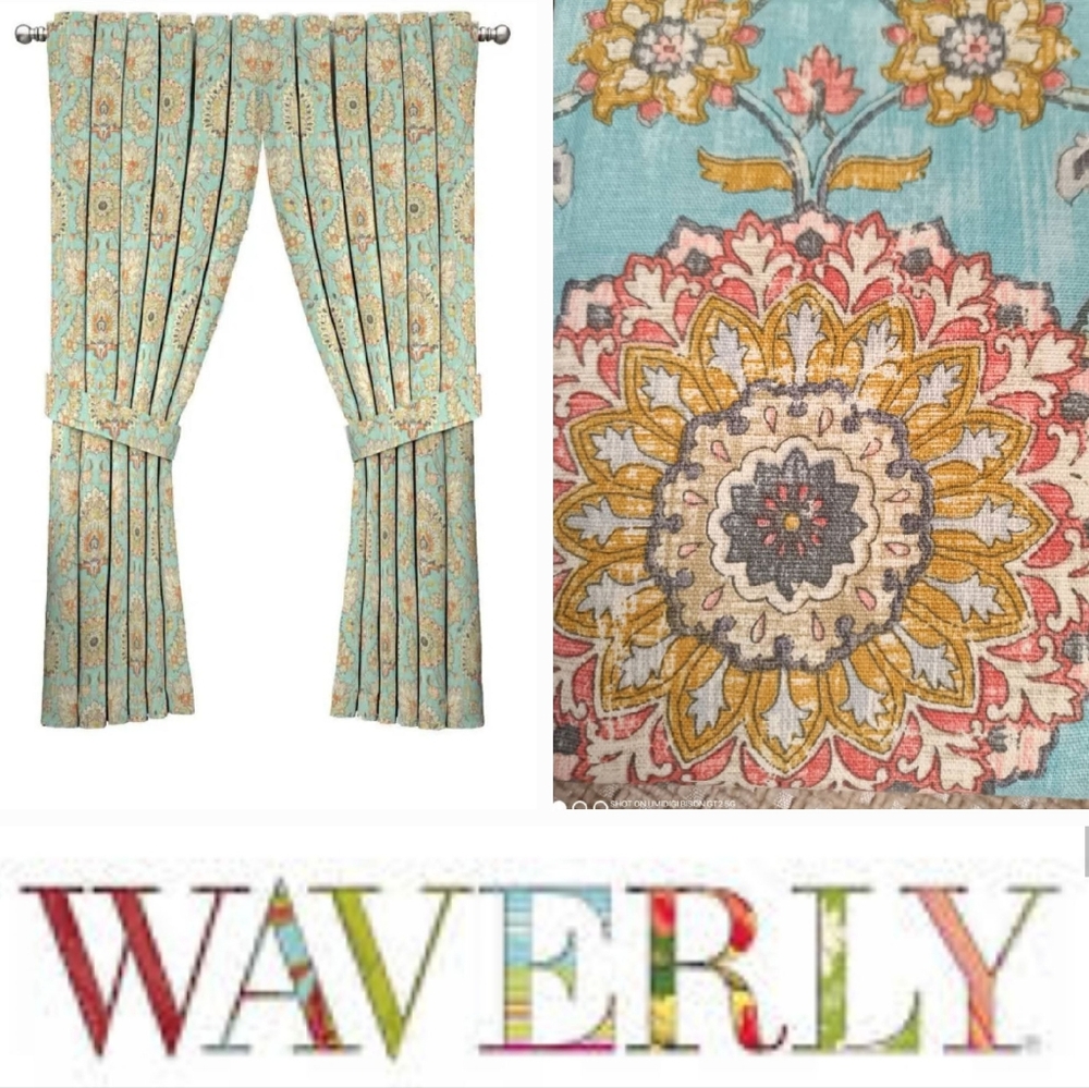 New 2 Waverly Clifton Hall Rod Pocket Panels. Size 52"x63".